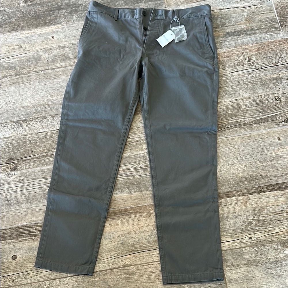 Steven Alan Men's Gray Straight-Leg Pants Arc pant Dark Nickel